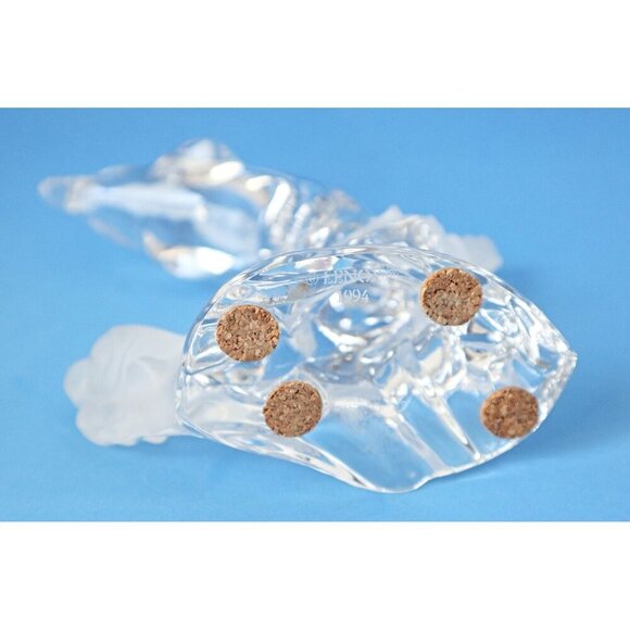 Vintage Lennox Glass Dolphin Porpoise Nautical 1994 Paperweight - Picture 4 of 4